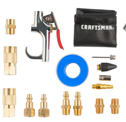 CRAFTSMAN 18-Piece Air Compressor Accessory Kit, Includes Blow Gun, Tire Inflator, Brass Fittings, and Storage Bag from SKANDA INTERNATIONAL FZ LLE