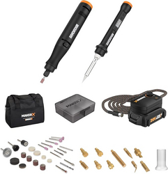 Worx MAKERX WX988L 2pc Crafting Tool Combo Kit - Rotary Tool + Wood & Metal Crafter from SKANDA INTERNATIONAL FZ LLE