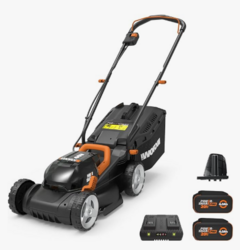 WORX 40V 14" Cordless Lawn Mower for Small Yards, 2-in-1 Electric Mower Cuts Quietly, Compact & Lightweight Push Lawn Mower with 6-Position Height Adjustment WG779 – 2 Batteries & Charger Included from SKANDA INTERNATIONAL FZ LLE