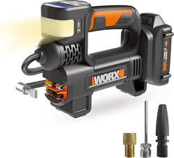Worx WX092L 20V 2.0Ah 2 in 1 Cordless Inflator Battery and Charger Included, max. 10 Bar, Digital pressure display from SKANDA INTERNATIONAL FZ LLE