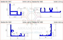 Aluminium Extrusion Profiles / Sections (Custom & Standard) – Angles, Channels, Beams, Heat Sink Profiles from ARHAM ALLOYS