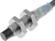 Omron Threaded Barrel Proximity Sensor, M8, 4 mm Detection, 12 ? 24 V dc