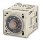 Omron H3CR Series DIN Rail Mount Timer Relay, 12 ? 48 V dc, 24 ? 48V ac, 11-Contact, 0.05 s ? 30h,