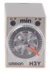 Omron H3Y-4 Series DIN Rail, Surface Mount Timer Relay, 100 ? 120V ac, 4-Contact, 0.1 ? 3min, 1-Function,