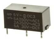 Omron PCB Mount Power Relay, 5V dc Coil, 5A Switching Current, SPST