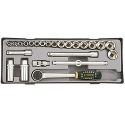 24pc 3/8" 6pt Flank socet set T3251-72-5