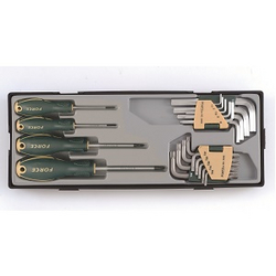 22pc screwdriver & L key set T2221B
