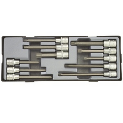 11pc 1/2" Mixed socket bit set T4116