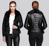 Women's Black Synthetic Leather Jacket from FINECO GENERAL TRADING LLC UAE