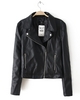 Women's Zip-up Rivets Leather Jacket