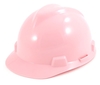 MSA V-Gard Hard Hat - Ratchet Suspension  - Pink