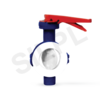 FEP LINED BUTTERFLY VALVE LEVER TYPE