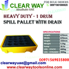 HEAVY DUTY 1 DRUM SPILL PALLET WITH DRAIN DEALER IN MUSSAFAH , ABUDHABI , UAE