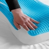 Gel Memory Foam Pillow 60x40CM - White/Blue